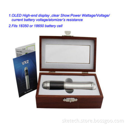 New arrival e cigarette ecig mod VX2 big vapor stainless steel e cig VX2